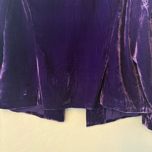 Chico's dark purple velvet embroidered jacket size 2 large NEW with tag - Picture 9 of 16